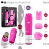 Vibrador estimulador con 3 accesorios intercambiables